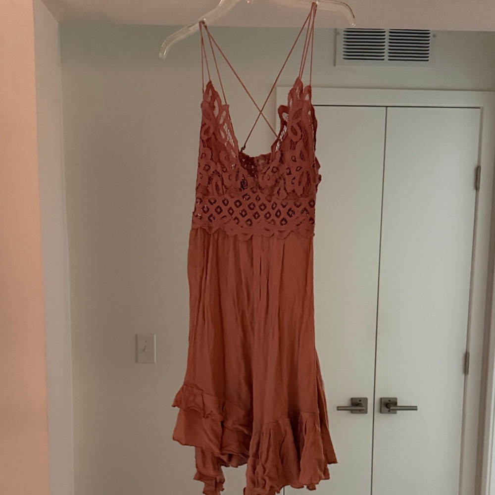FP Movement by Free People Pink Lace Dress L